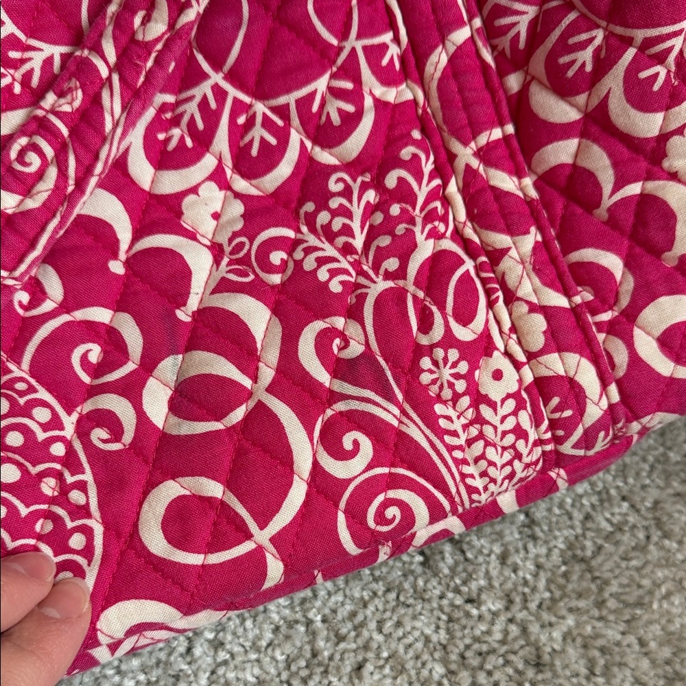 Vera Bradley Pink Twirly Bird Tote Bag - Picture 6 of 7
